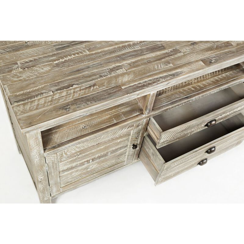 Jofran Artisan's Craft Rustic Farmhouse Distressed Acacia Media Console 70