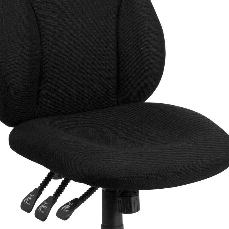 Hughes High Back Fabric Multifunction Swivel Ergonomic Task Office Chair