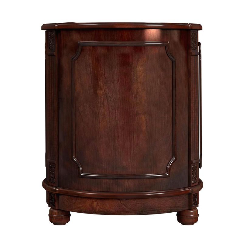 Drum 20"W Drum Side Table, Dark Brown, Belen Kox
