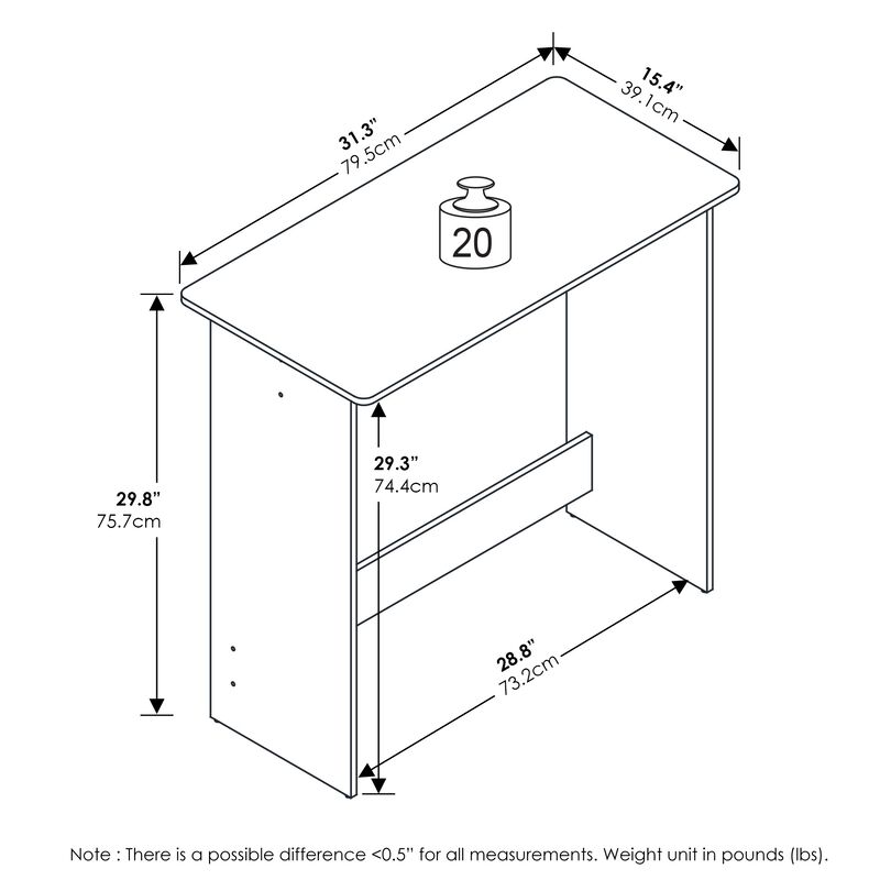 Furinno Furinno Simplistic Study Table  White