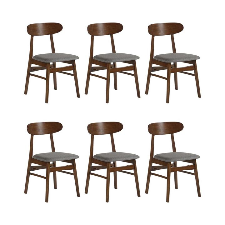 New Classic Furniture Morocco Dark Gray Solid Wood Dining Chair (Set of 6)