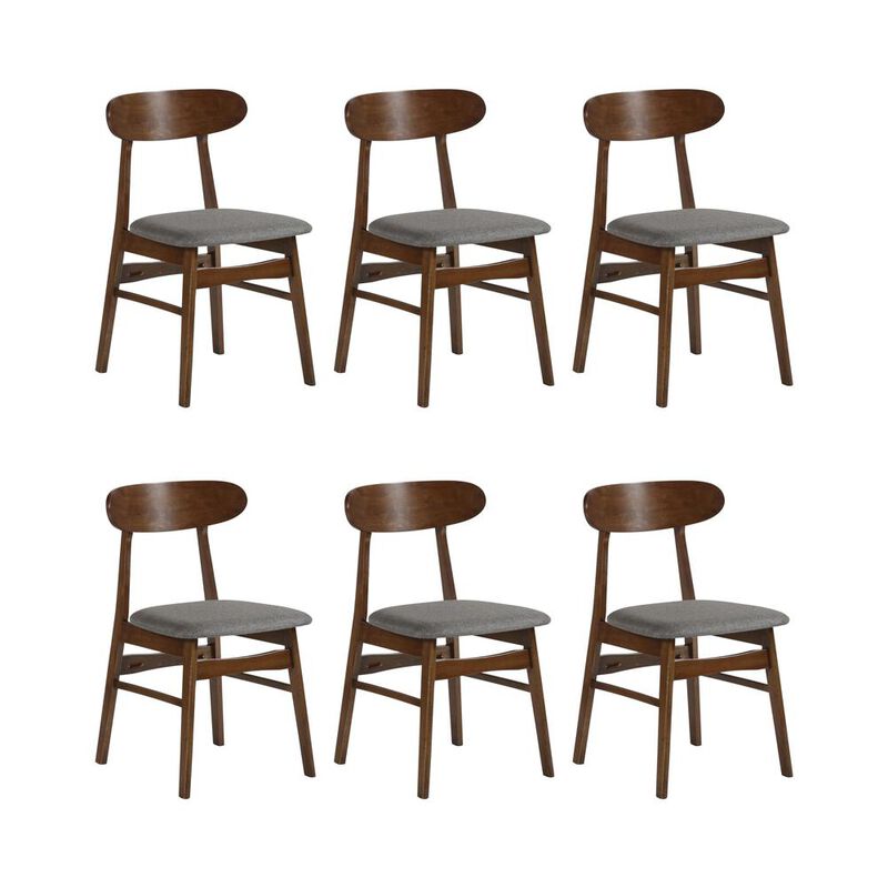 New Classic Furniture Morocco Dark Gray Solid Wood Dining Chair (Set of 6)