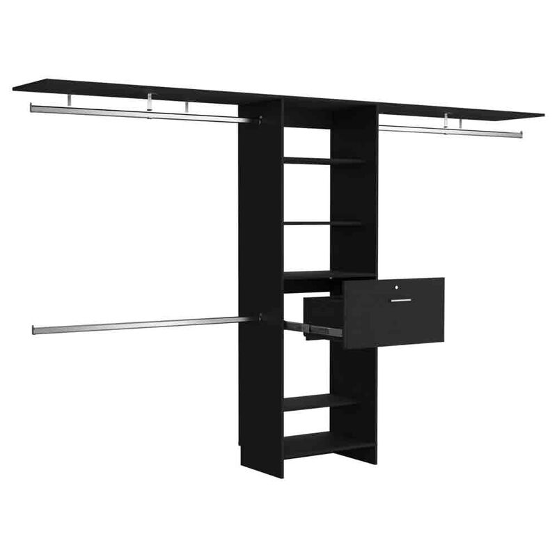 Closet System Ashland, Bedroom, Black