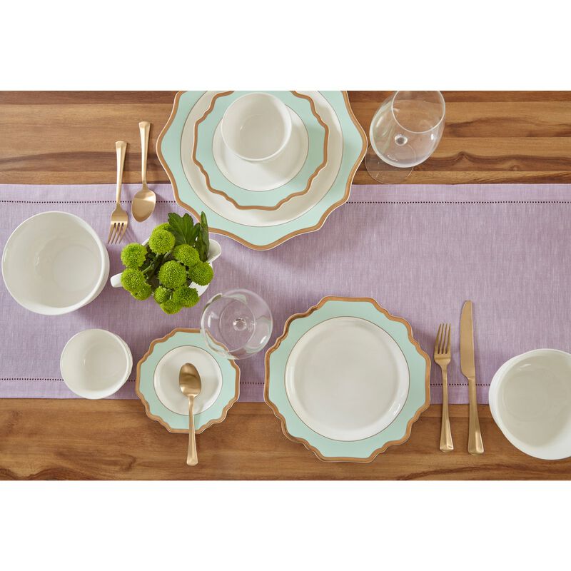 Solino Home 100% Pure Linen Table Runner 14 x 108 Inch | Milan