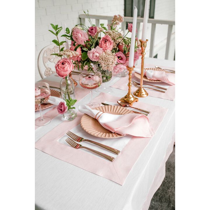 Solino Home 100% Pure Linen 14 x 19 Inch Placemats Set of 4 | Contempo
