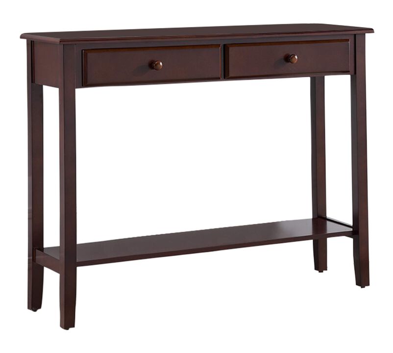 Pilaster Designs - Console Entryway Table With 2 Drawers - Walnut Finish