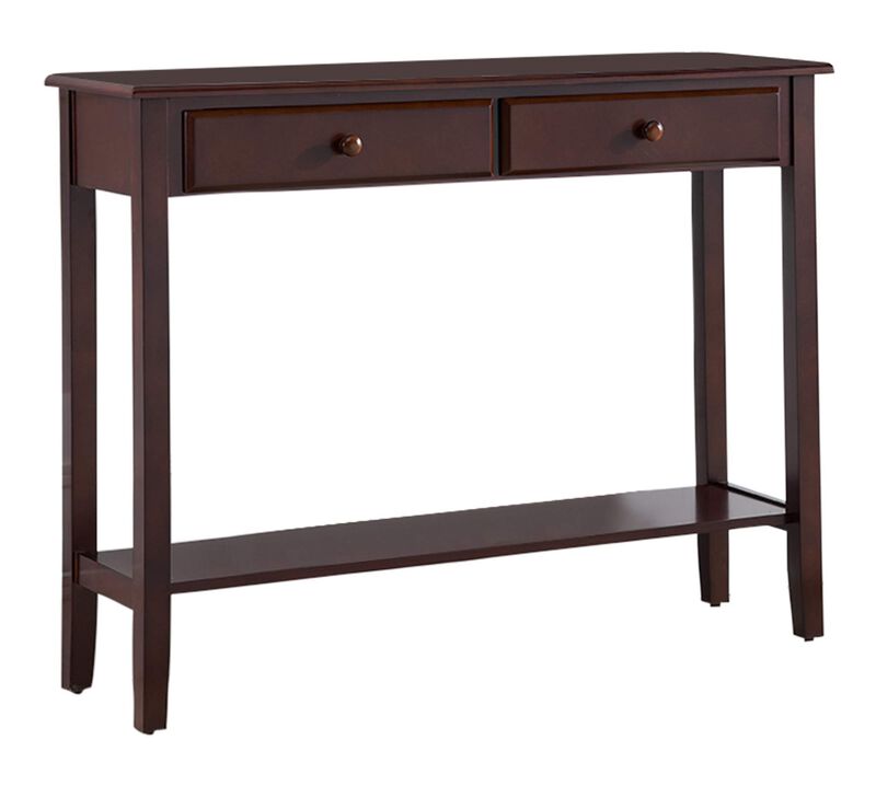 Pilaster Designs - Console Entryway Table With 2 Drawers - Walnut Finish