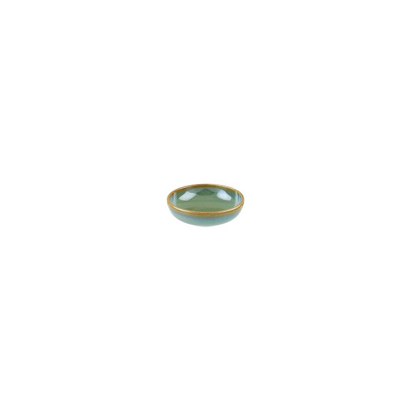 Sage dia.4" h:0.75" 4 oz. Round Green Porcelain Bowl (Set of 4)