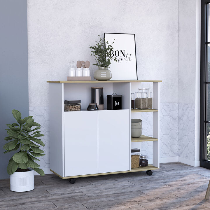 Kitchen Island Kamkacht, Kitchen, Light Oak / White