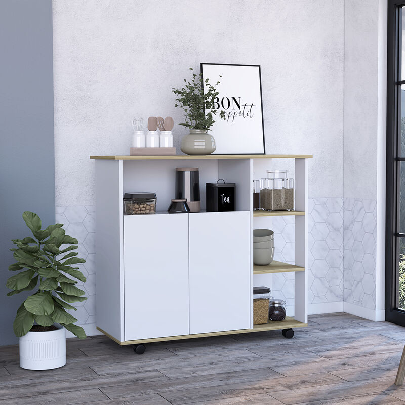 Kitchen Island Kamkacht, Kitchen, Light Oak / White