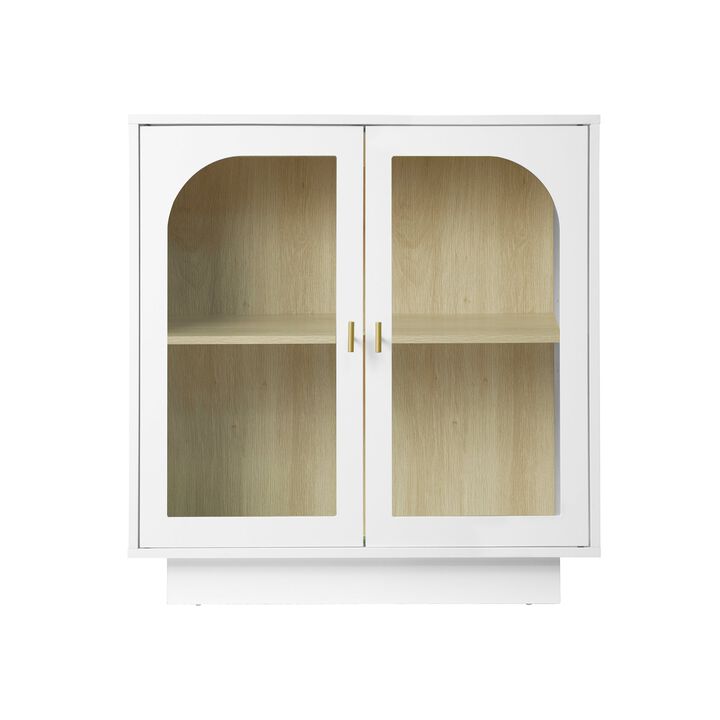 MONDAWE Sideboard Storage Cabinet with 2 Acrylic Door for Living Room, Dining Room, Study