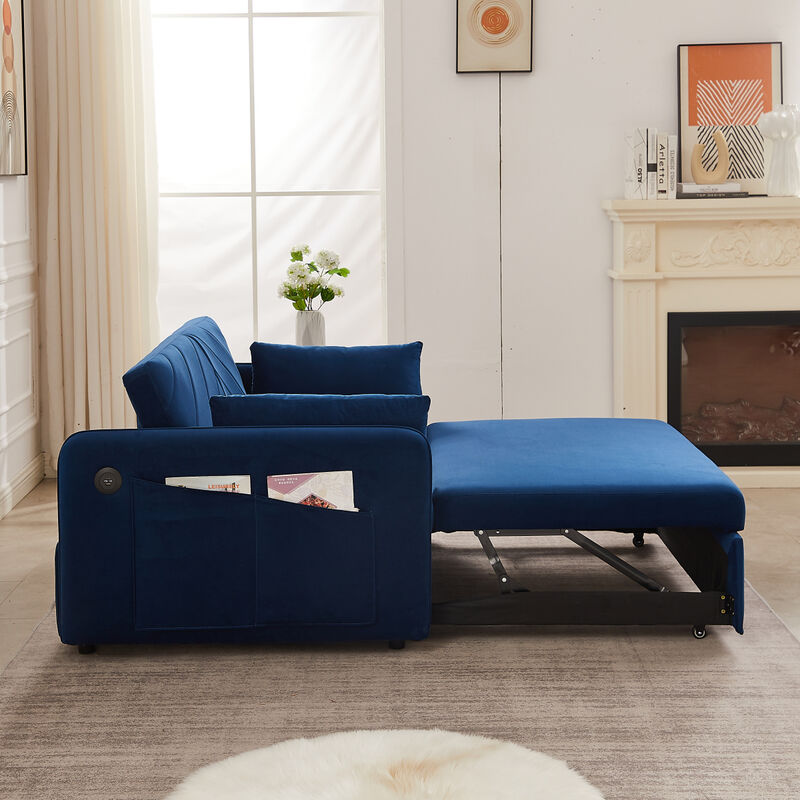 3-in-1 Sleeper Sofa Bed with USB Port