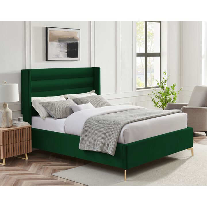 Inspired Home Ames Velvet Platform Bed