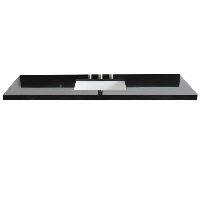 BELLATERRA HOME LLC 61 Black Galaxy countertop and single rectangle sink