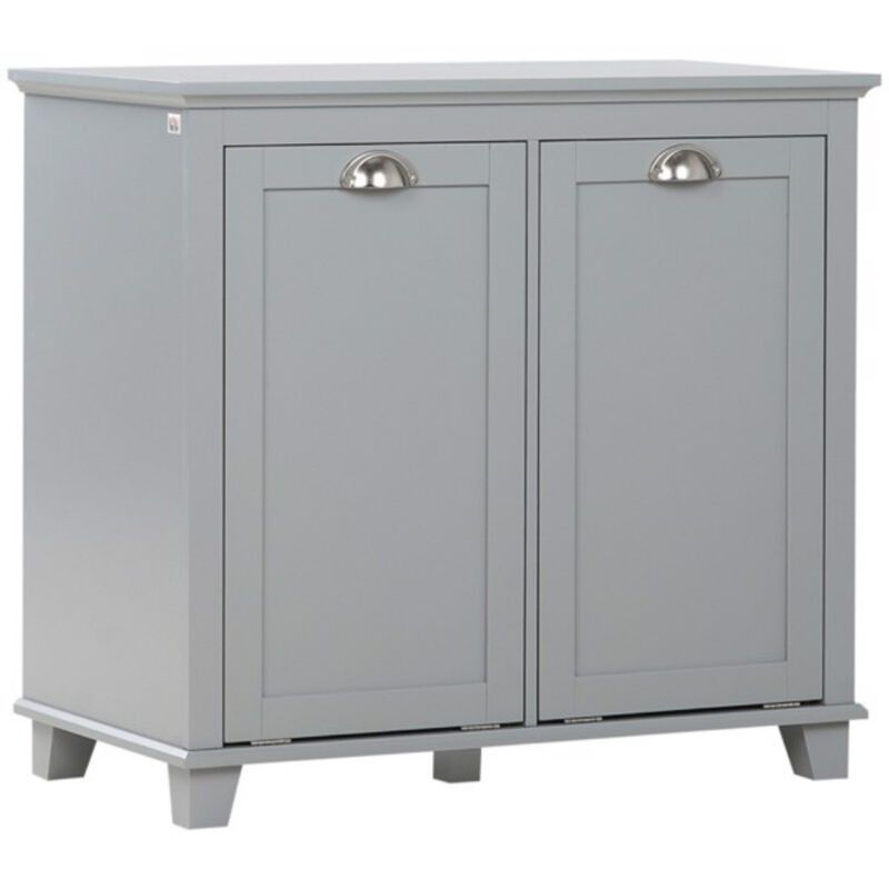 Tilt-Out Laundry Sorter Cabinet, Bathroom Organizer with Storage Compartments