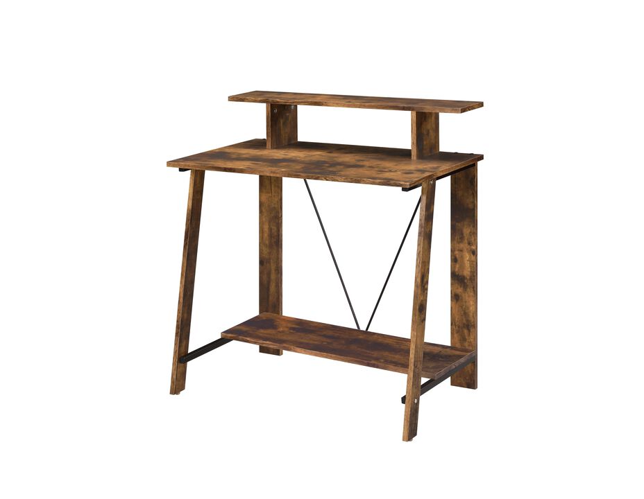 ACME Nypho Writing Desk, Weathered Oak & Black Finish