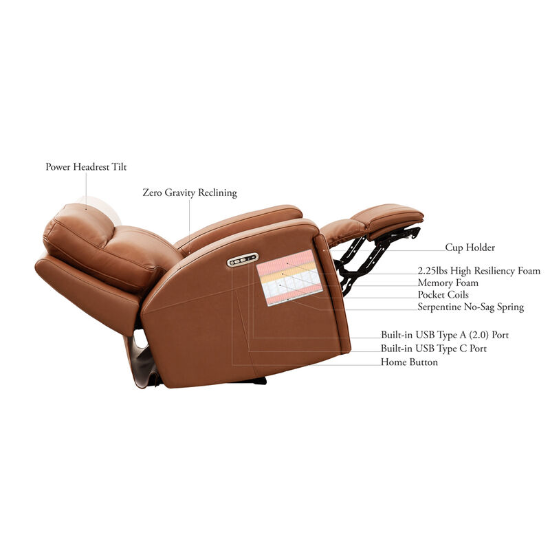 Venice Power Headrest Zero Gravity Reclining Sofa