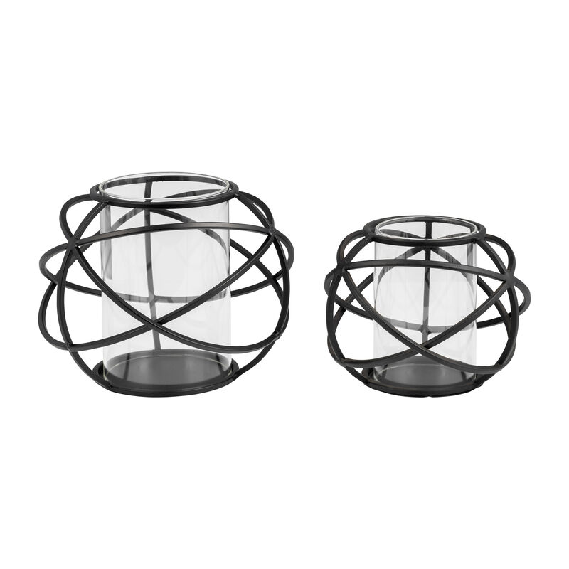 6" Orb Candle Holder Set