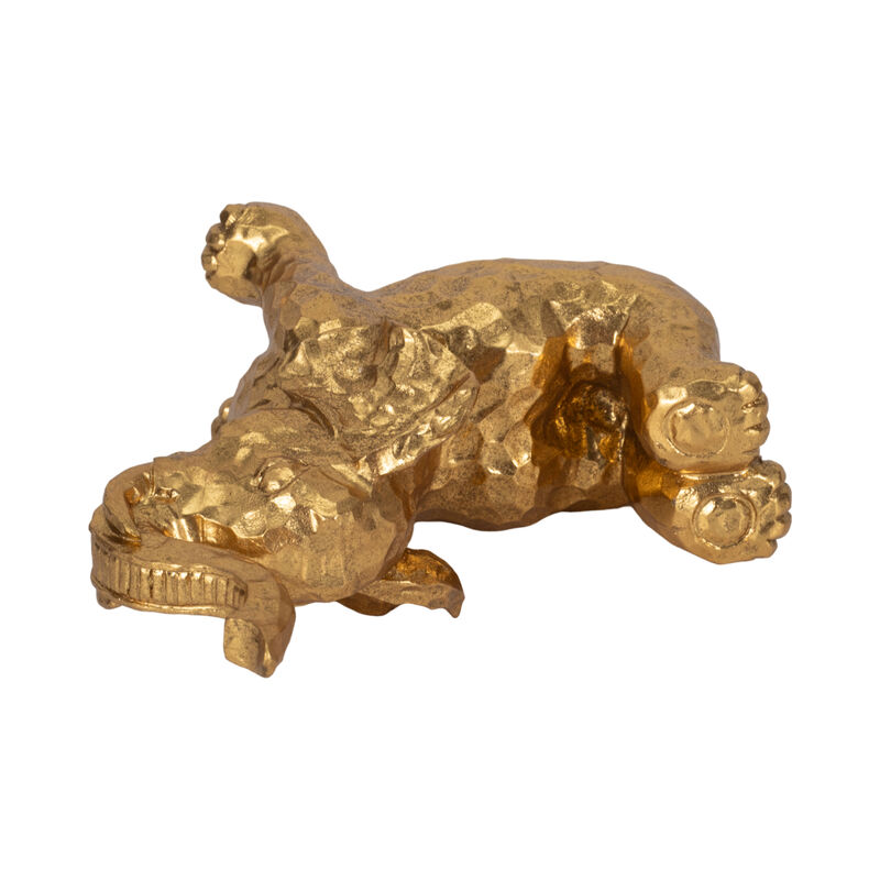 10" Gold Yoga Elephant Figurine