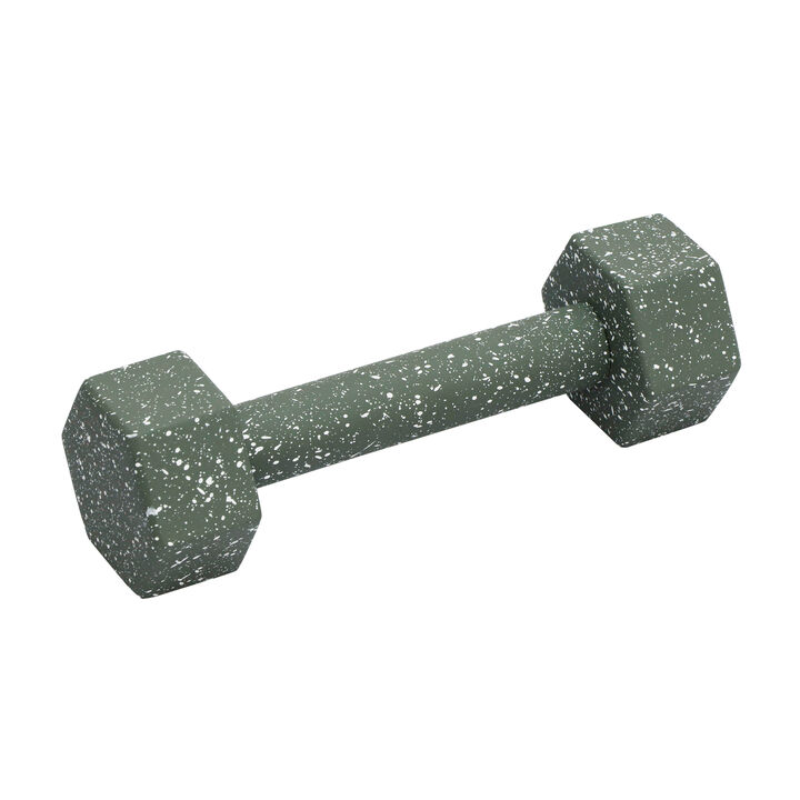 Gabby Speckled Brick Red Decorative Dumbbell