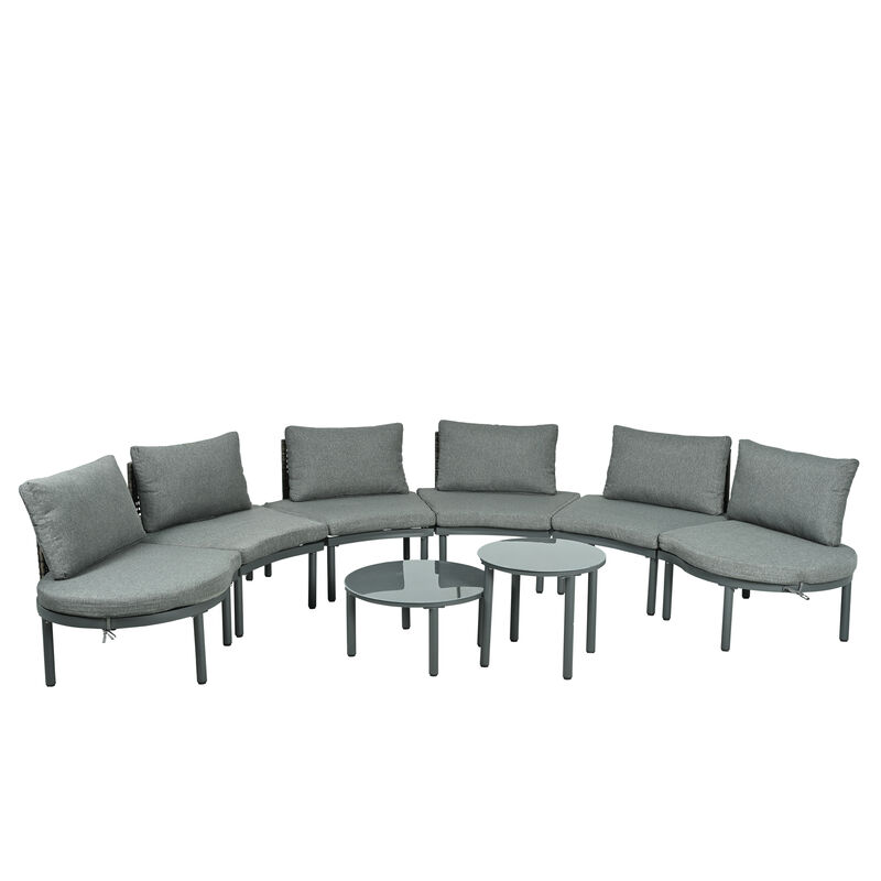 Merax Patio Sofa Furniture Set for Backyard, Garden, Poolside