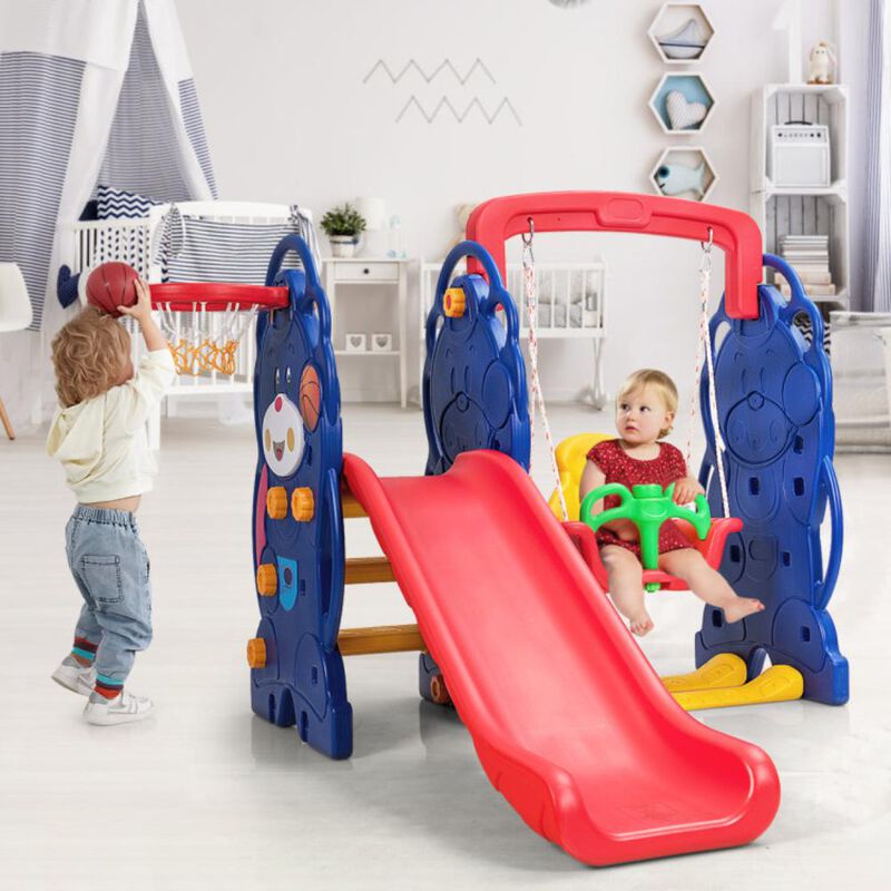 Hivvago 3-in-1 Toddler Climber and Swing Playset