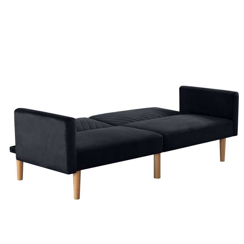 77.2 in. Velvet Twin Size Sofa Bed