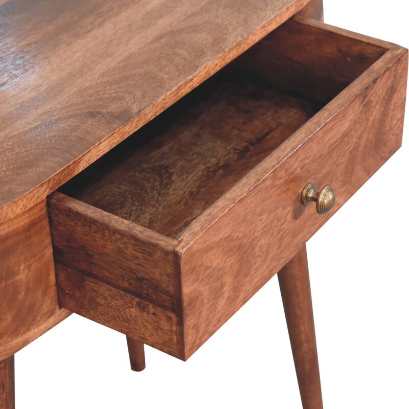 Artisan Furniture Solid Wood California Walnut Rounded Small Console Table