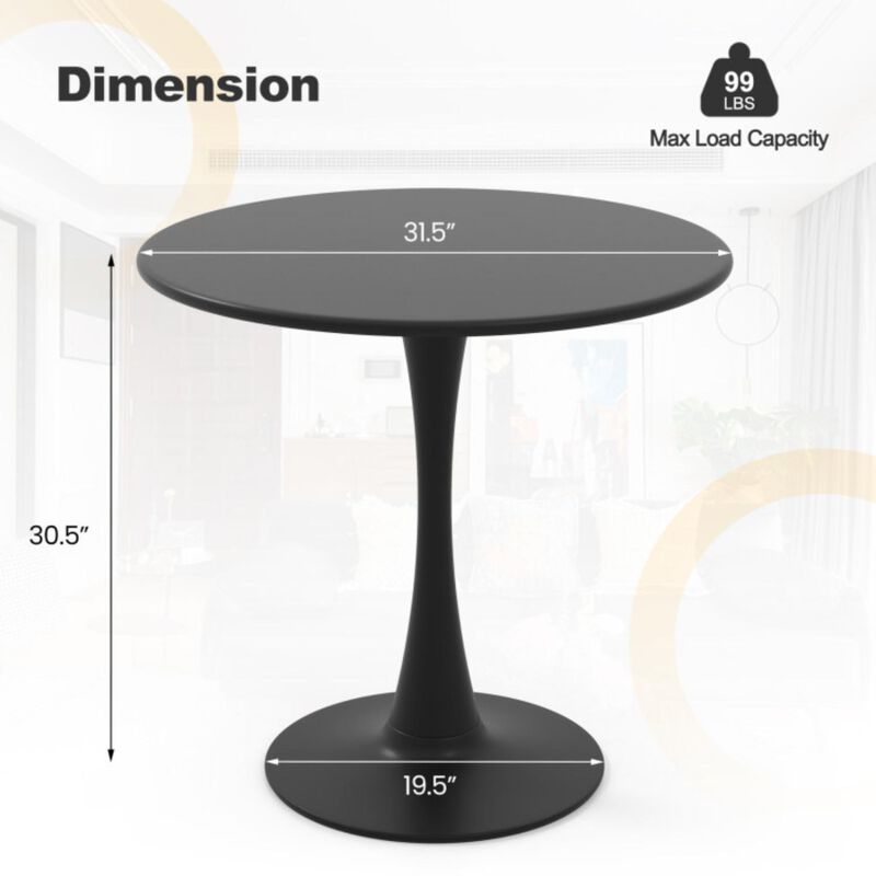 Hivvago 31.5" Round Dining Table with Anti-Slip PP Ring
