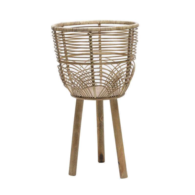 Natural Bamboo Wicker Planters Sets