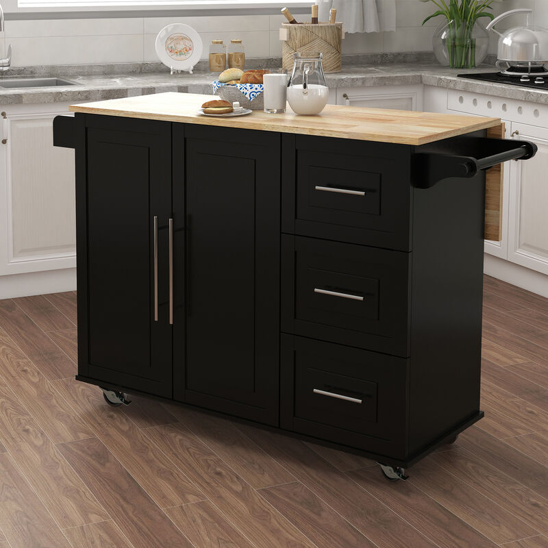 Streamdale Multifunctional Kitchen Island with Ample Storage