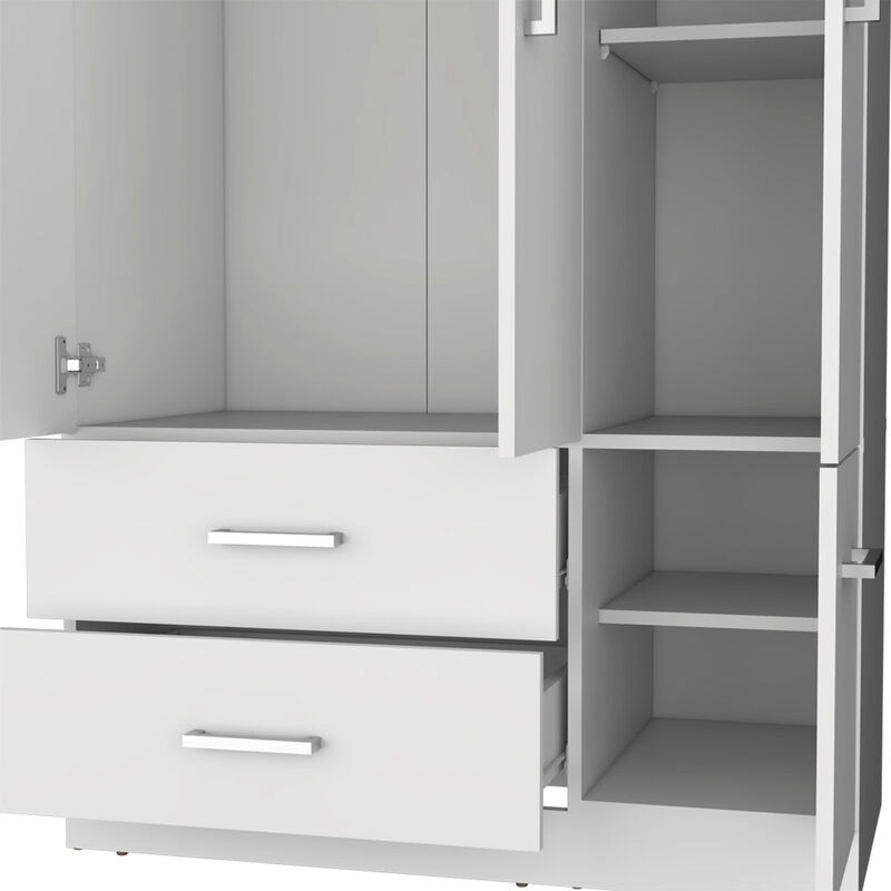 Four Door Armoire Crosby, Bedroom, White