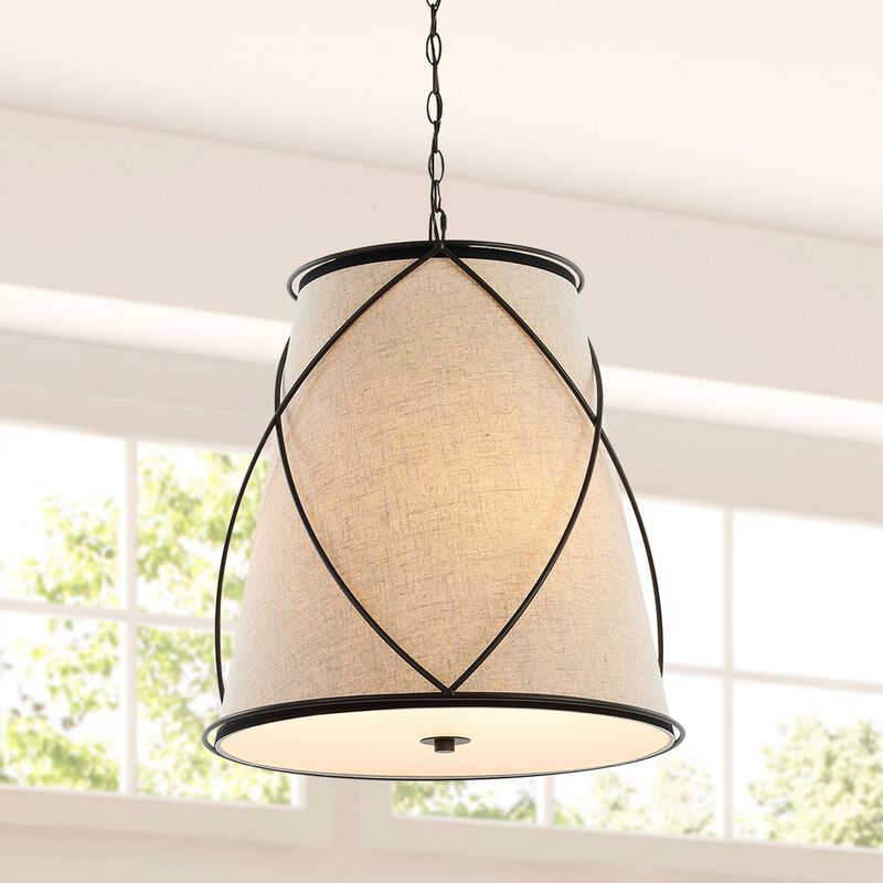 Milo 3-Light Rustic Farmhouse Iron LED Pendant