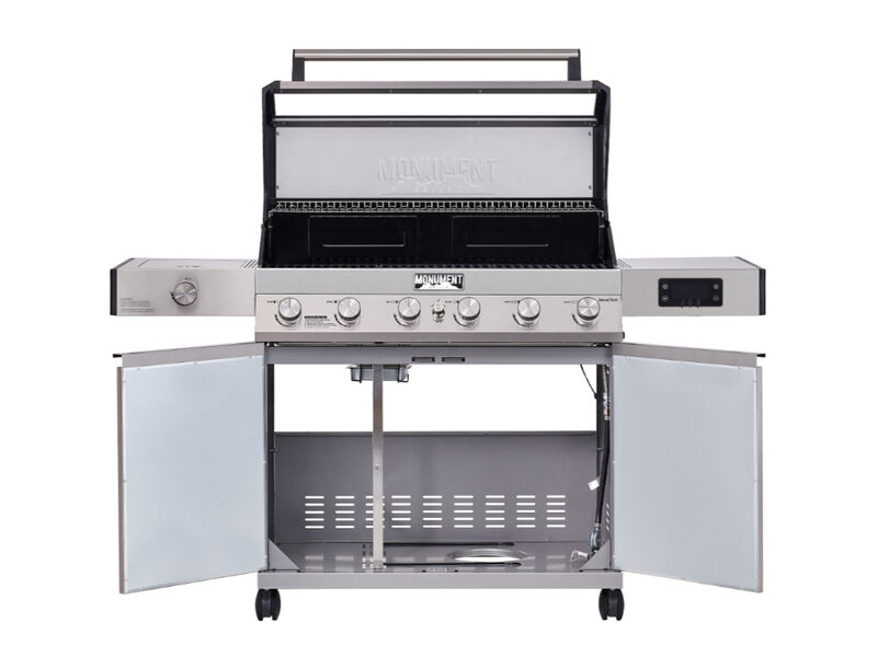Monument Grills Denali Series | 6 Burner Smart Stainless Steel Propane Natural/ Gas Grill