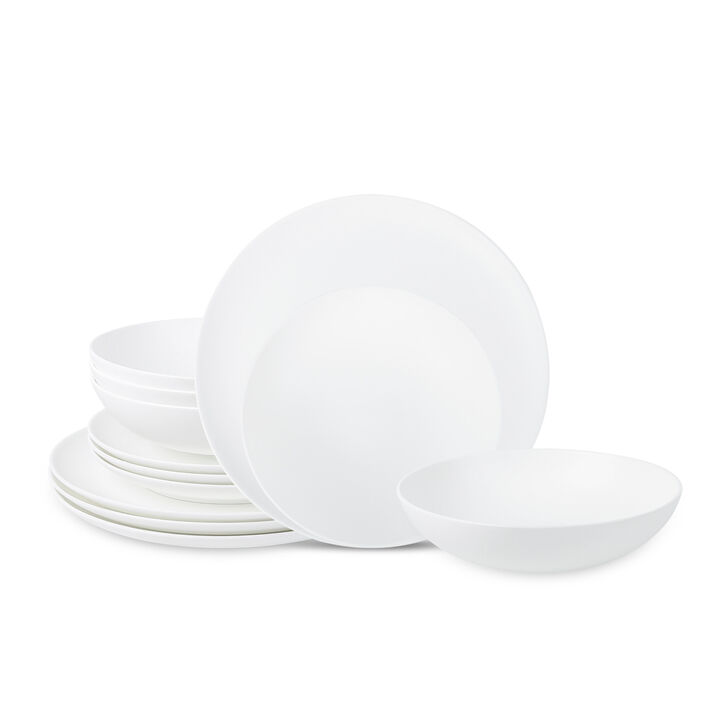 Stone Lain Taglio Bone China 12 Piece Dinnerware Set