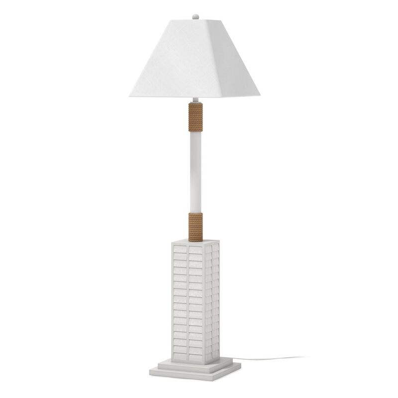 Lux Lighting Floor Shutter 63 Polyresin Coastal Floor Lamp off white (1pk)