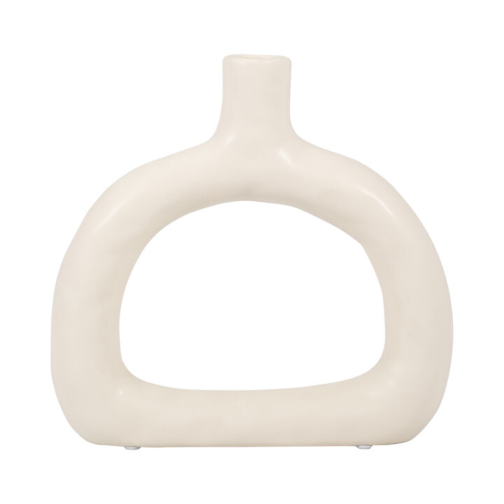 Stoneware Textured CutOut Vase