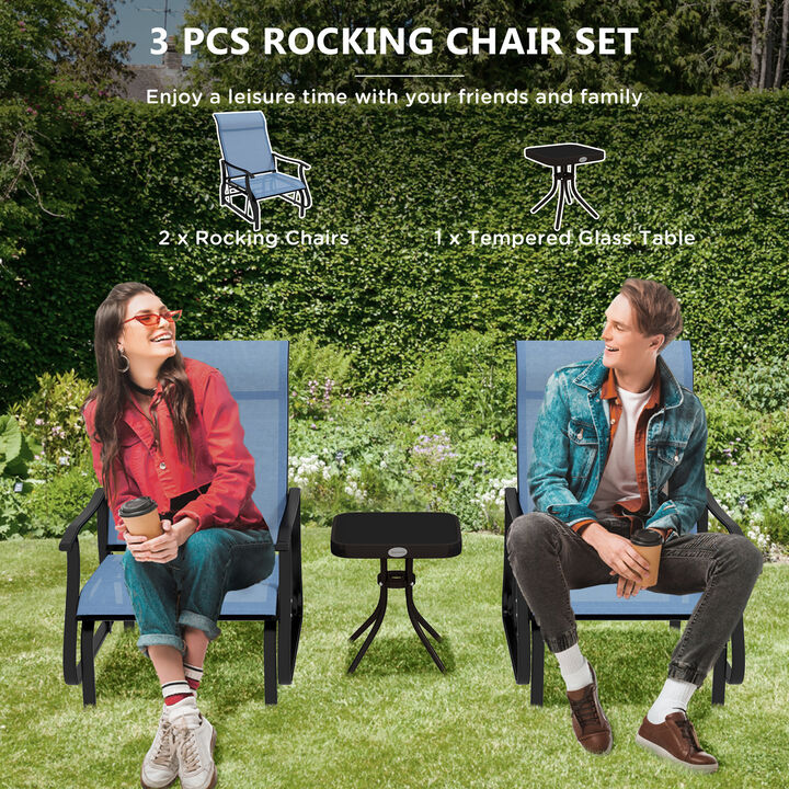 Porch Glider Set with Tea Table Comfort and Style for Any Occasion