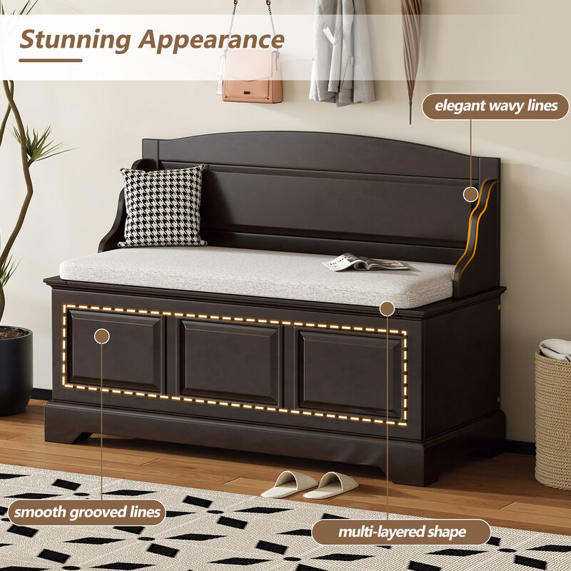 Merax Shoe Storage Bench with Removable Cushion