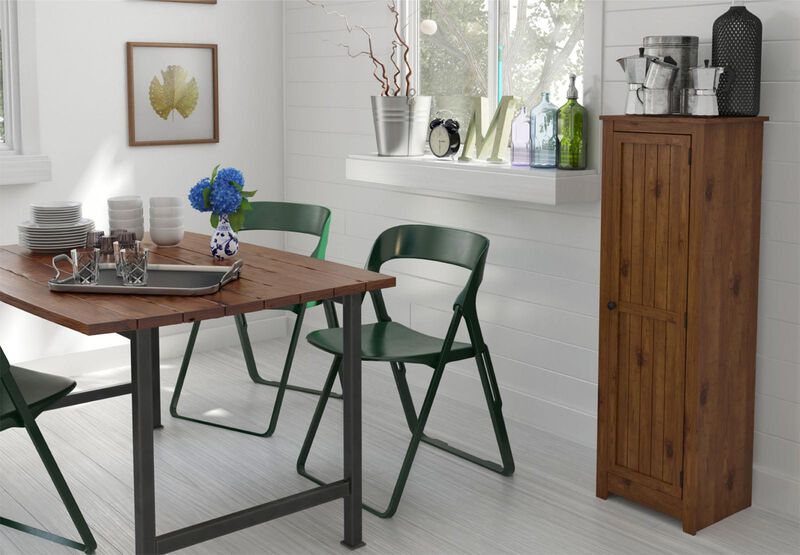 Ameriwood Home Milford Single Door Storage Pantry Cabinet, Old Fashioned Pine