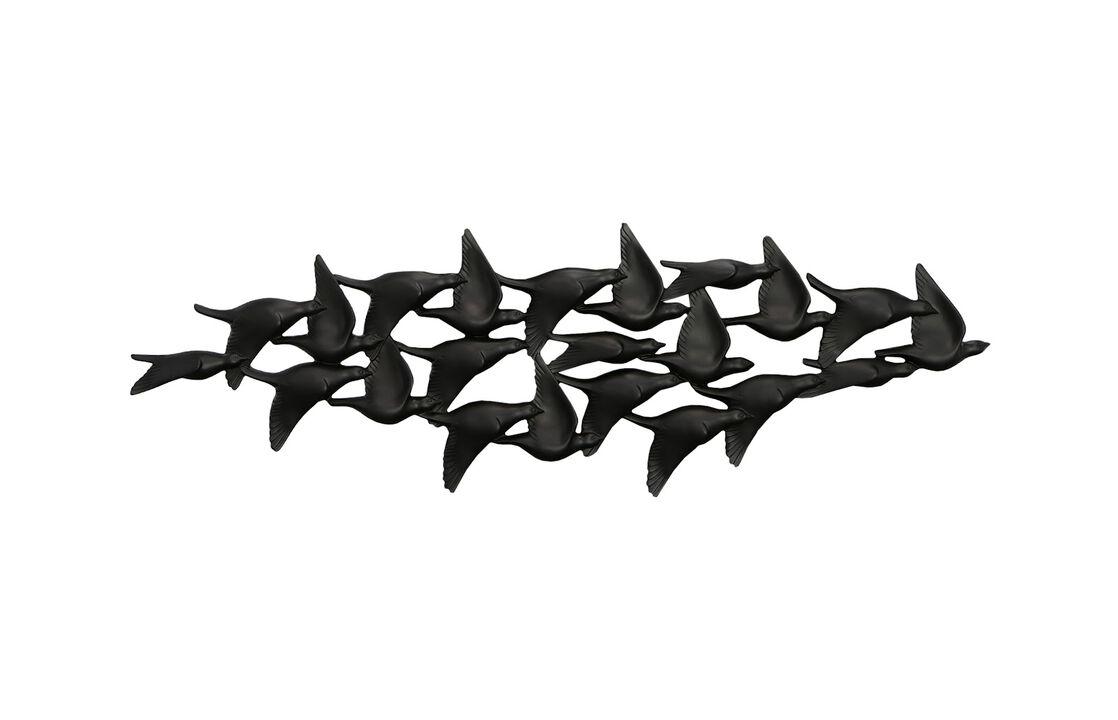 Flock Of Birds Wall Art in Black