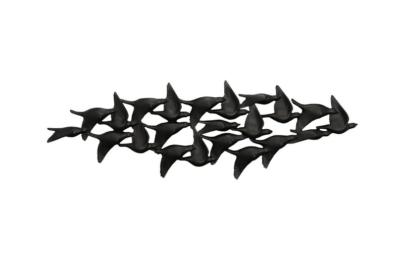 Flock Of Birds Wall Art in Black