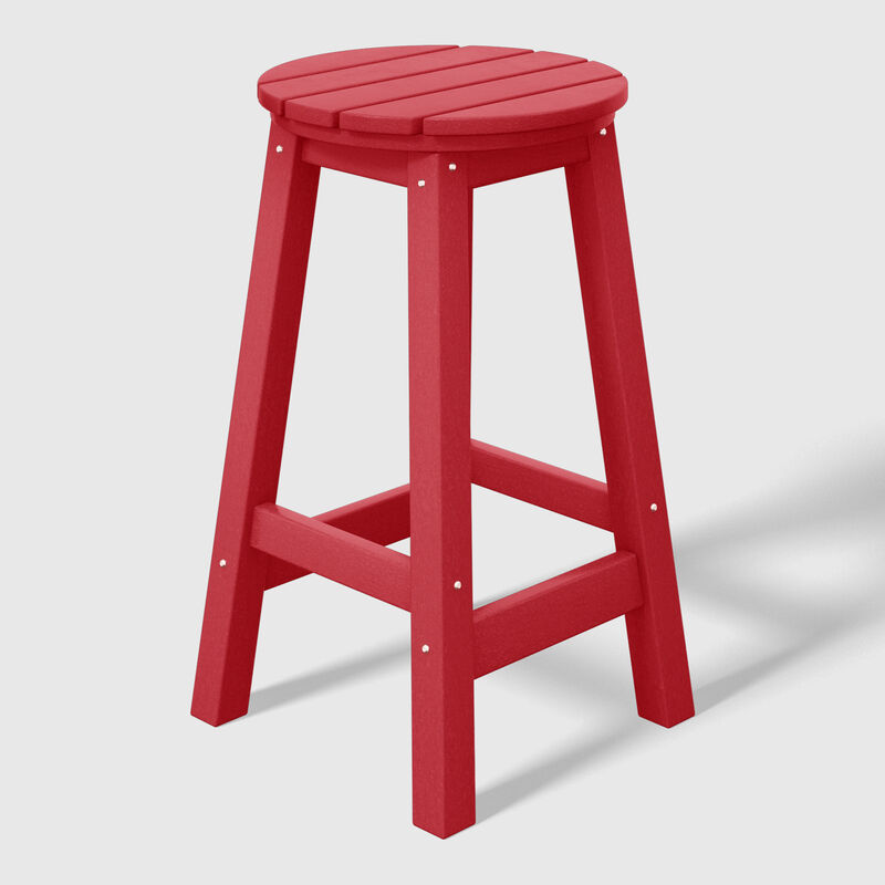 WestinTrends 24" HDPE Outdoor Patio Round Counter Height Bar Stool