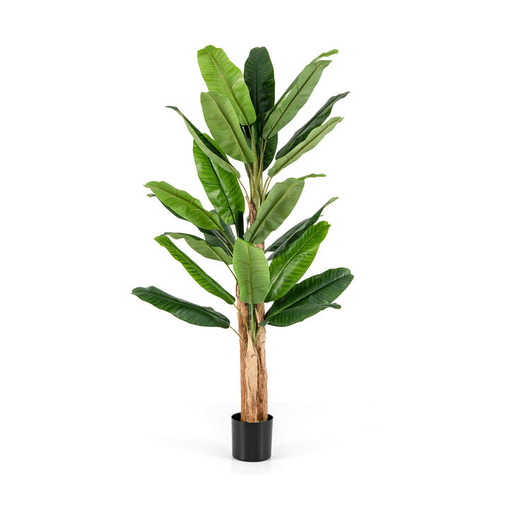 Tall Artificial Banana Tree with 10 Large Leaves – Lush Indoor Tropical Plant Decoration
