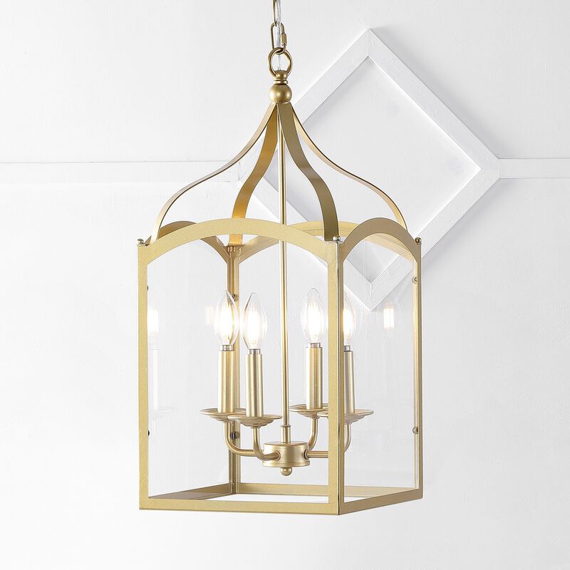 Ruth Traditional Classic Lantern Metal/Glass LED Pendant