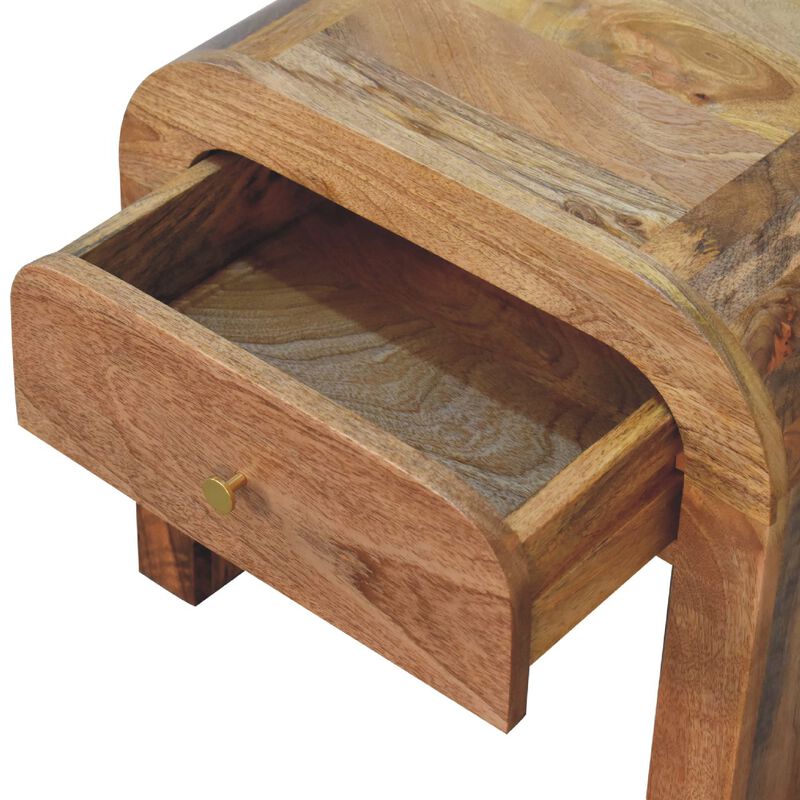 Chestnut Prism Solid Wood 2 Drawers  NightStand