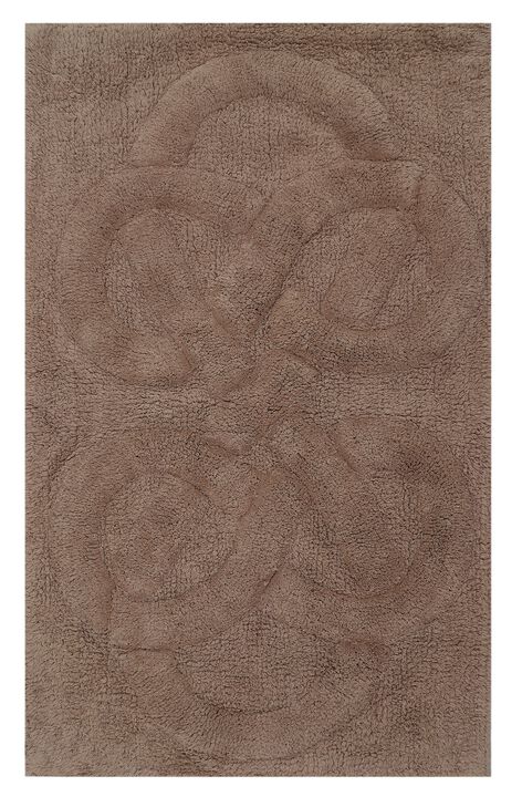 Knightsbridge Tuft Twisted 220 GSF Non Skid Back Bath Rug 20 x 30 - Natural