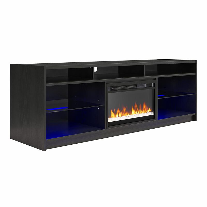 Ameriwood Home Terrene Fireplace Space Heater TV Stand for TVs up to 75"