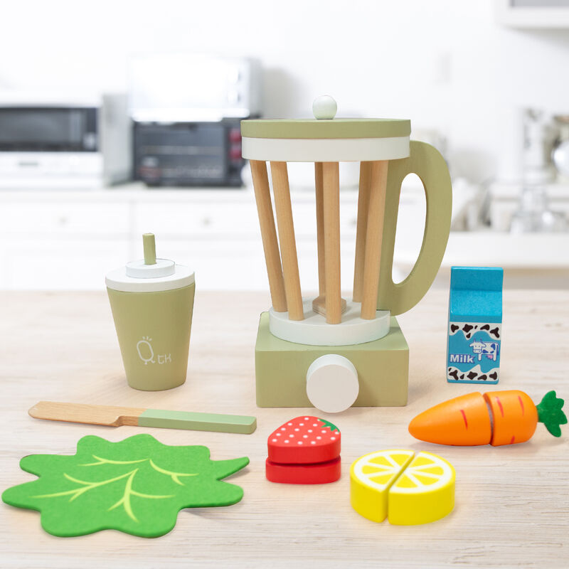 Teamson Kids - Little Chef Frankfurt Wooden Blender play kitchen accessories - Green