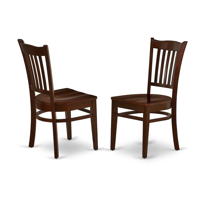 East West Furniture Dining Chair Mahogany, GRC-MAH-W